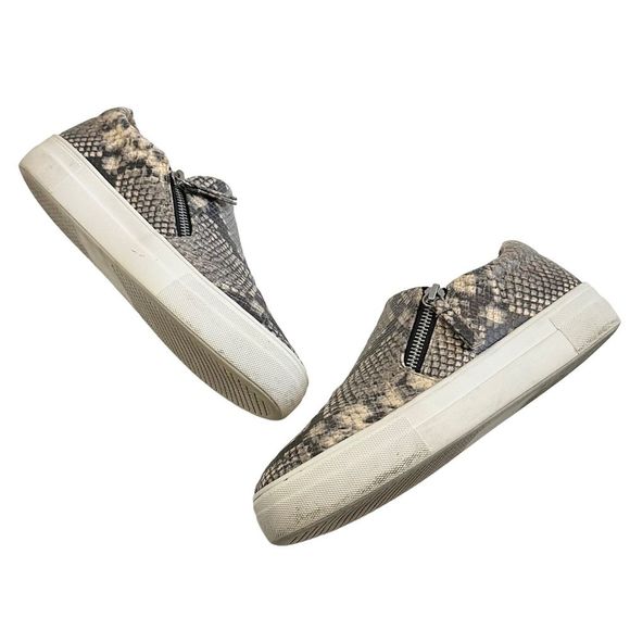 Steve Madden Women's Glaammar Slip On Platform Sneaker In Snake - Gray, 7US - Picture 7 of 9